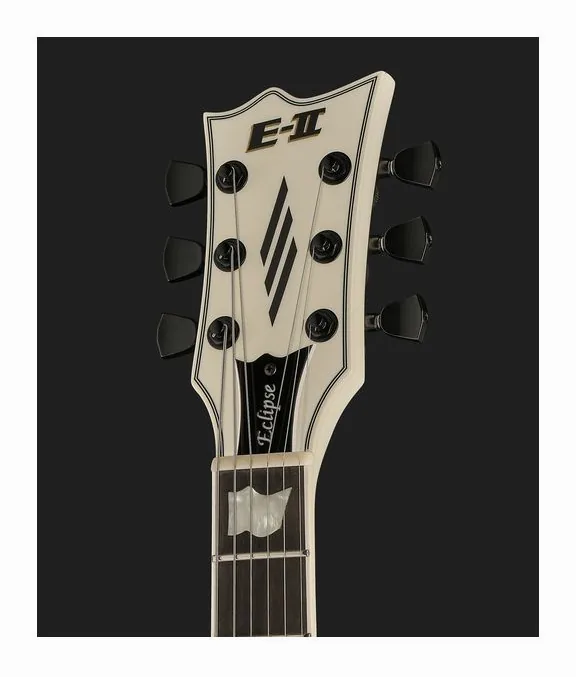 ESP E-II Eclipse Snow White, paletta con meccaniche e logo