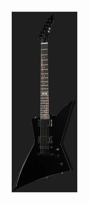 ESP E-II EX NT BK, manico e tastiera visti di lato