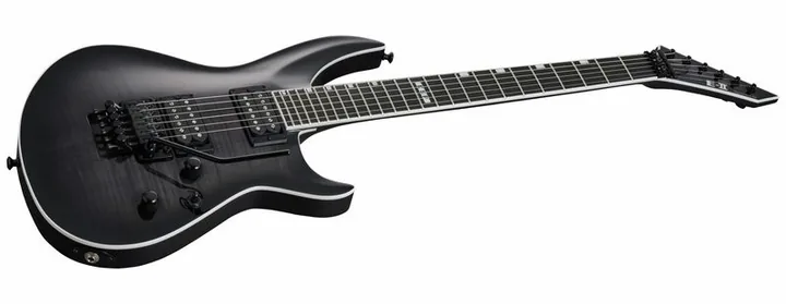 ESP E-II Horizon 3 FM FR STBLKSB, corpo e verniciatura in primo piano