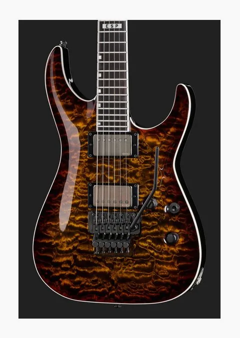 ESP E-II Horizon FR-II EMG TESB, manico e tastiera visti di lato