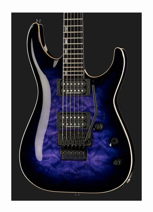 ESP E-II Horizon QM FR RDB, manico e tastiera visti di lato