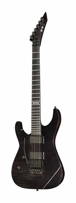 ESP E-II M-II LH STBLK fotografato frontalmente