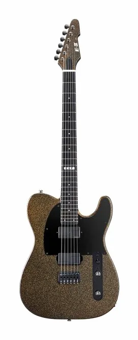 ESP E-II T-6 HS Gold Sparkle Satin fotografato frontalmente