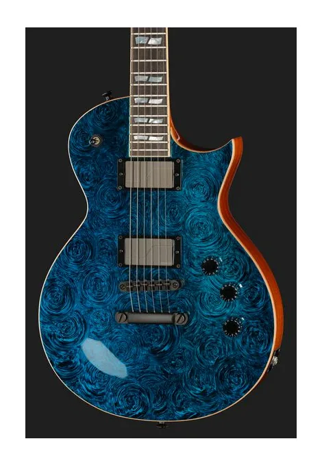 ESP Eclipse BH Teal Marble FL, capotasto e prime posizioni della tastiera
