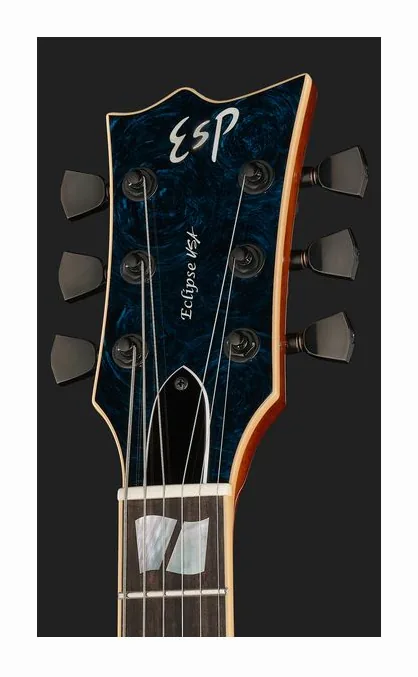 ESP Eclipse BH Teal Marble FL, paletta con meccaniche e logo