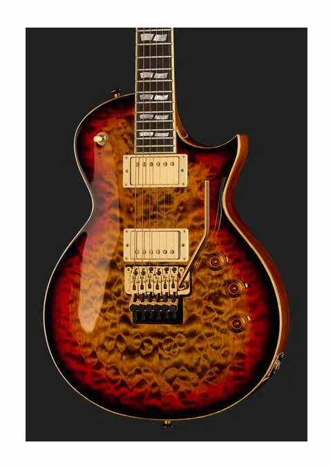 ESP Eclipse FR QM SD TES, manico e tastiera visti di lato