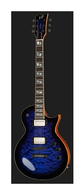 ESP Eclipse QM Dark Blue Sunburst, curve del body viste dall'alto