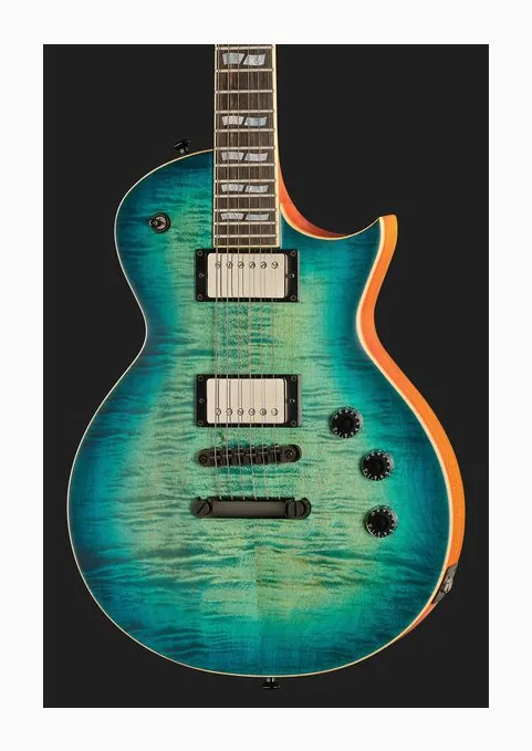 ESP Eclipse USA Aqua Marine SB, capotasto e prime posizioni della tastiera