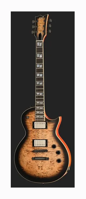 ESP Eclipse USA ST Black SB, curve del body viste dall'alto