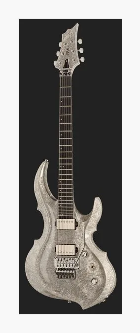 ESP FRX Liquid Metal Silver, capotasto e prime posizioni della tastiera