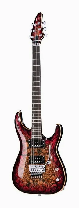ESP Horizon FR CTM BM Reptile Red inquadrato di fronte su sfondo neutro
