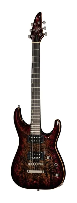 ESP Horizon NT CTM ST Red Burst inquadrato di fronte su sfondo neutro