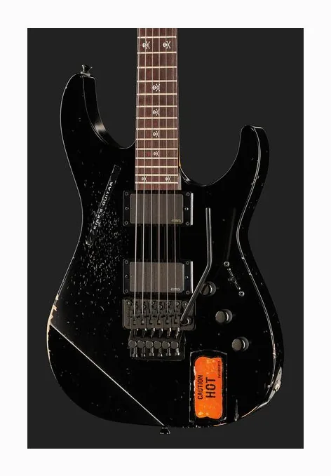 ESP KH-2 Vintage Distressed Black, pickup e manopole dei controlli