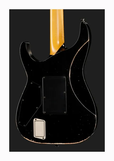 ESP KH-2 Vintage Distressed Black, selettore pickup e jack di uscita
