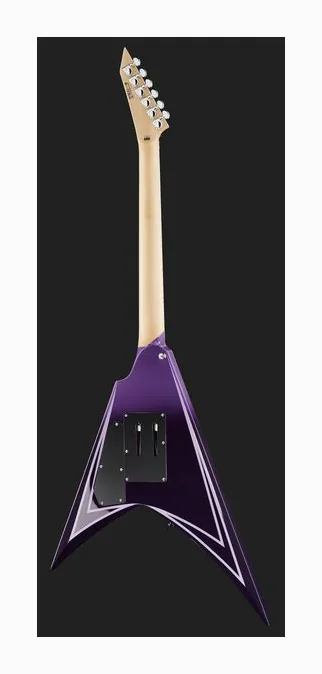 ESP LTD Alexi Hexed Sawtooth, corpo e verniciatura in primo piano