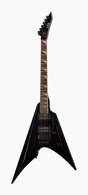 ESP LTD Arrow-200 Black in primo piano frontale
