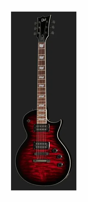 ESP LTD EC-256 QM Black Cherry SB, paletta con meccaniche e logo
