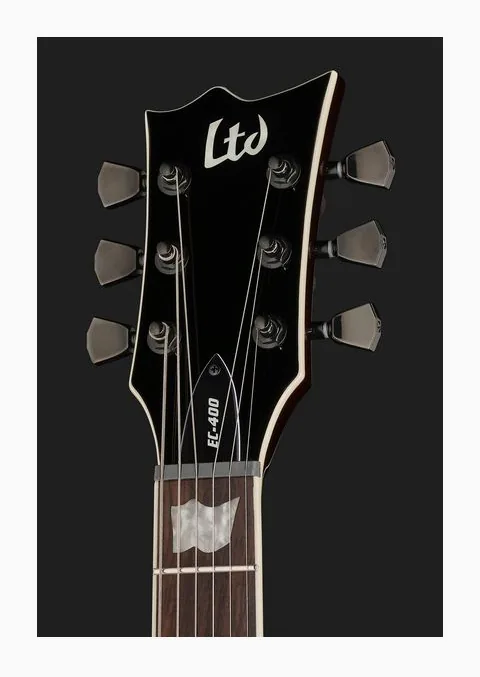 ESP LTD EC-400 QM VB, manico e tastiera visti di lato