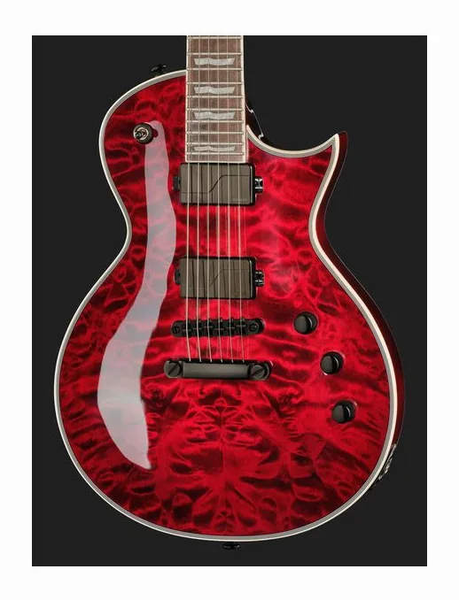 ESP LTD EC-1000 QM Black Cherry FL, ponte e meccaniche di intonazione