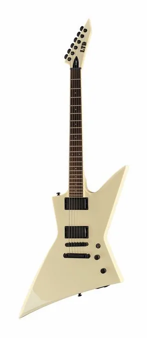 ESP LTD EX-200 Olympic White in primo piano frontale