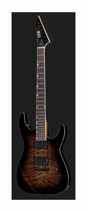 ESP LTD JM-II Josh Middleton BSB, manico e tastiera visti di lato