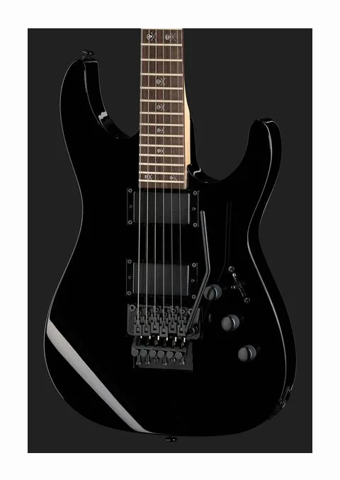 ESP LTD KH-202 BLK Kirk Hammett, paletta con meccaniche e logo