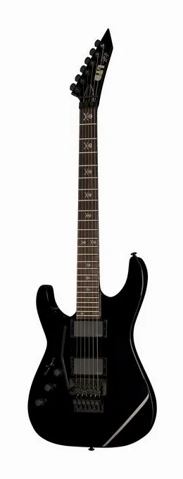ESP LTD KH 602 LH BLK fotografato frontalmente