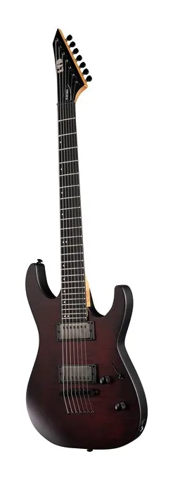 ESP LTD M-207B DX Crimson Satin, paletta con meccaniche e logo