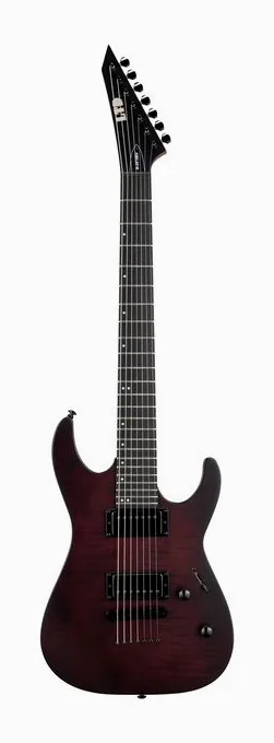 ESP LTD M-207B DX Crimson Satin visto di fronte