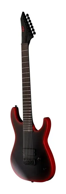 ESP LTD M-7B HT Black Metal II, curve del body viste dall'alto
