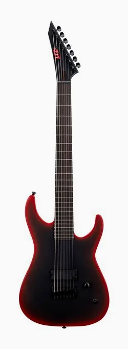 ESP LTD M-7B HT Black Metal II in primo piano frontale