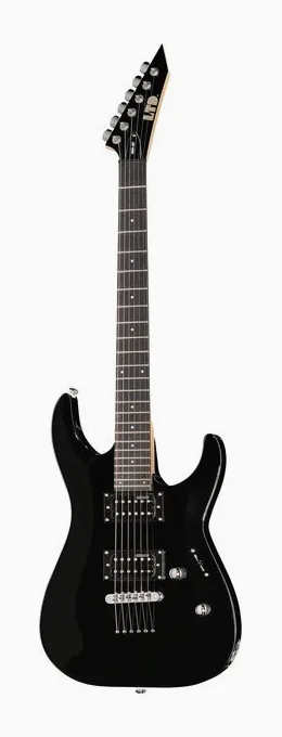 ESP LTD MH-10 Black in primo piano frontale