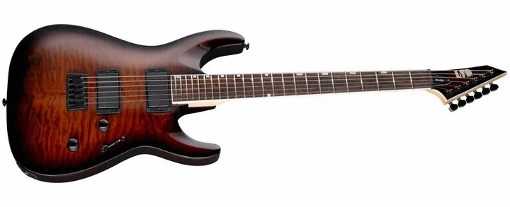 ESP LTD MH-200HT QM BS, corpo e verniciatura in primo piano