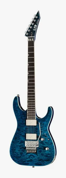 ESP LTD MH-1000 Black Ocean in primo piano frontale