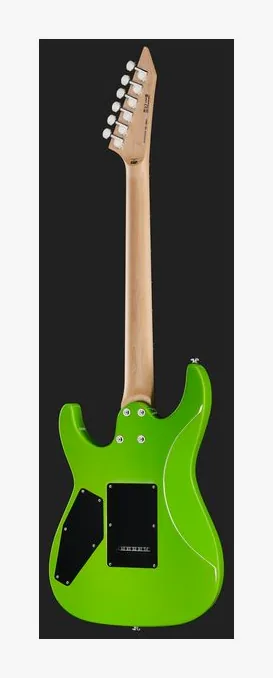 ESP LTD MT-130 Neon Green, manico e tastiera visti di lato