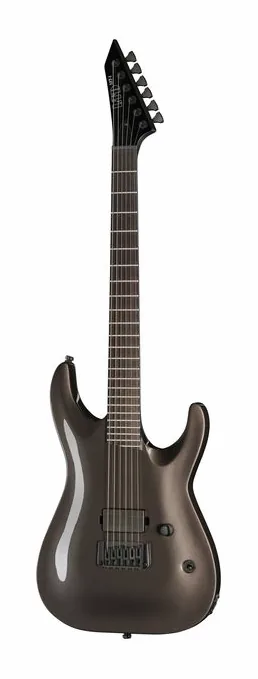 ESP LTD MT-I Mick Thomson OBSM inquadrato di fronte su sfondo neutro
