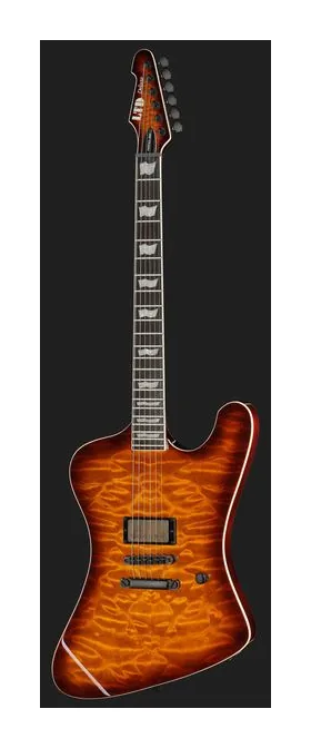 ESP LTD Phoenix QM Tobacco Burst, profilo laterale del corpo