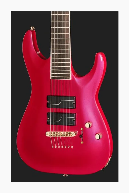 ESP LTD SC-607B Magenta Metallic, capotasto e prime posizioni della tastiera