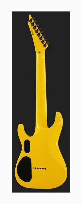 ESP LTD SC-608 Baritone YEL, corpo e verniciatura in primo piano