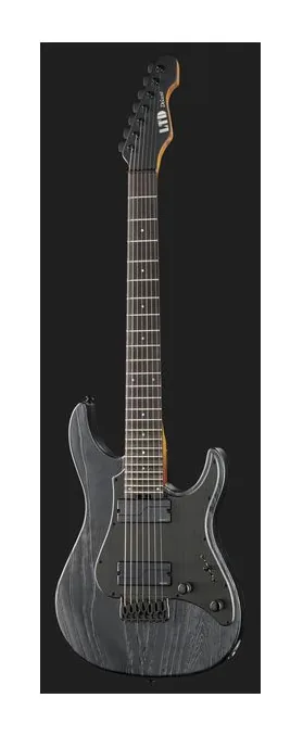 ESP LTD SN-1007 Baritone HT BK Bl, curve del body viste dall'alto