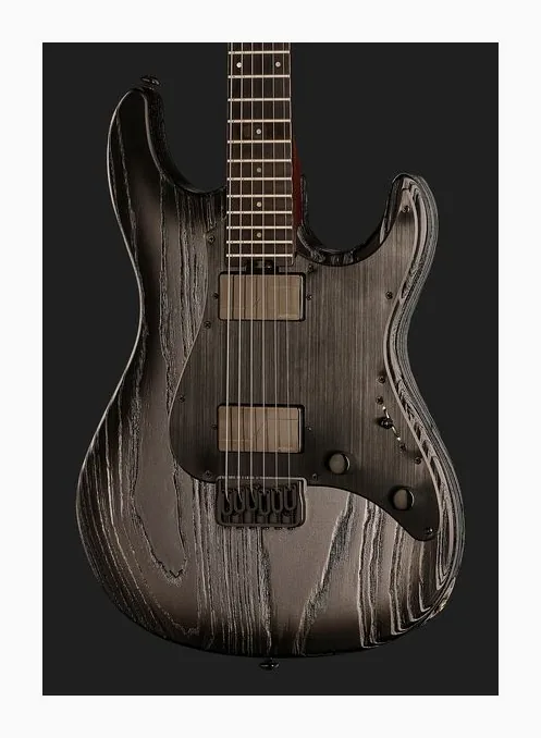 ESP LTD SN-1000 HT Silver Blast, paletta con meccaniche e logo