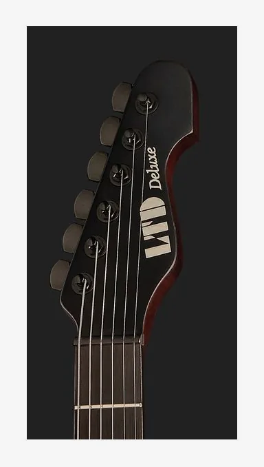 ESP LTD SN-1000 HT Silver Blast, paletta con meccaniche e logo
