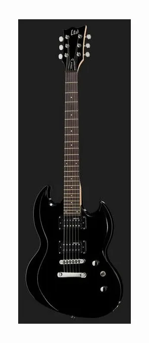 ESP LTD Viper-10 BLK, corpo e verniciatura in primo piano