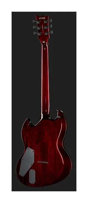 ESP LTD Viper-1000 Black Cherry, corpo e verniciatura in primo piano