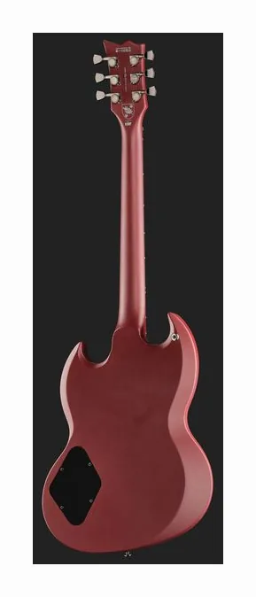 ESP LTD Volsung Oxblood Satin, corpo e verniciatura in primo piano