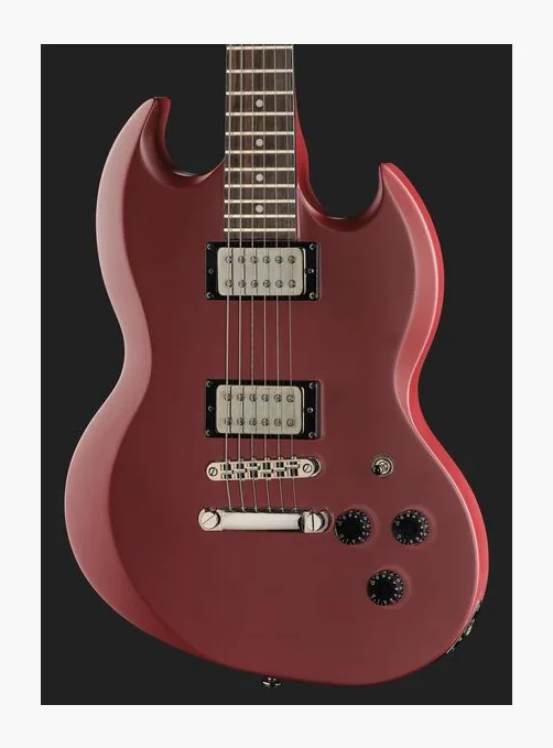 ESP LTD Volsung Oxblood Satin, curve del body viste dall'alto