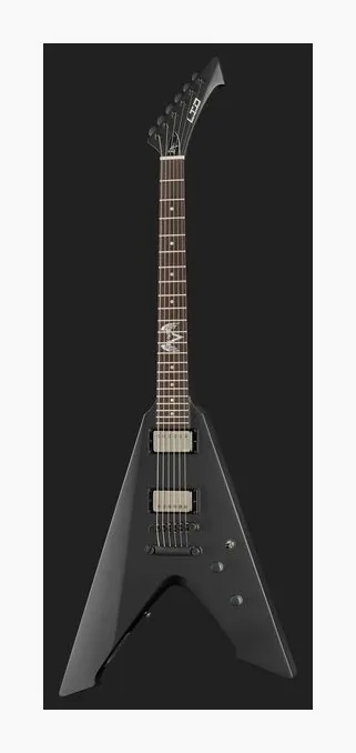 ESP LTD Vulture BLKS, curve del body viste dall'alto
