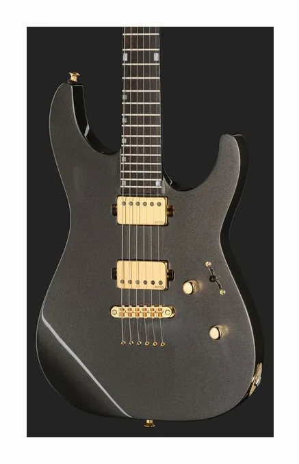 ESP M-II NTB NT SC GH Adamantium, manico e tastiera visti di lato