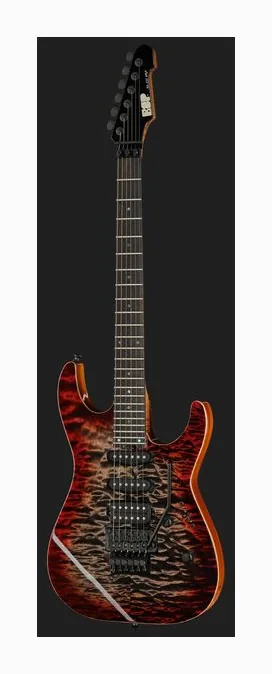 ESP M-III FR FM SD BH BLOOD MOON, manico e tastiera visti di lato