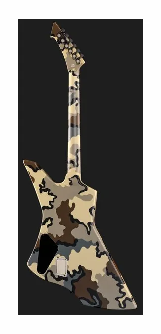 ESP Snakebyte Camo, manico e tastiera visti di lato